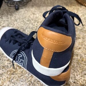 Tory Burch Navy Canvas Sneakers
Women’s size 10